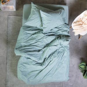 Bettwäsche aus Bio-Baumwolle von lavie. Nachhaltige Bettbezüge aus Bio-Baumwolle in fichtengrün