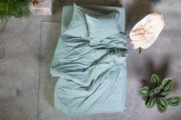 Bettwäsche aus Bio-Baumwolle von lavie. Nachhaltige Bettbezüge aus Bio-Baumwolle in fichtengrün